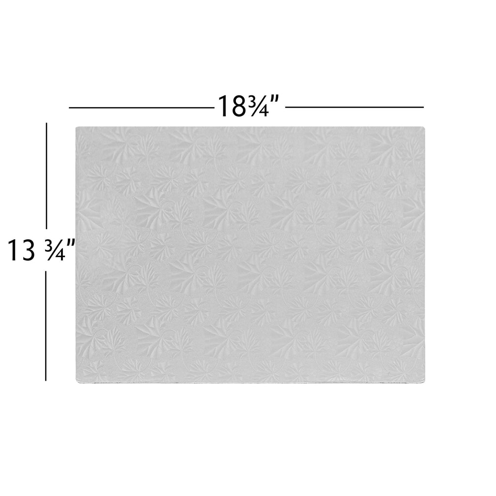 Filigree Cake Drum Half Sheet - Set of 5 - Silver