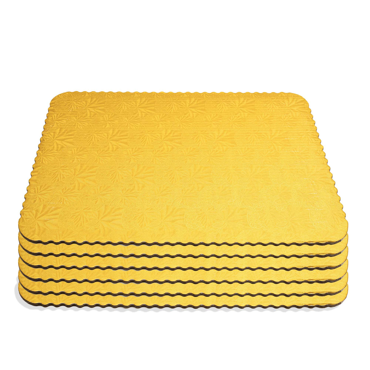 Filigree Scalloped Cake Board Half Sheet - Gold set of 6