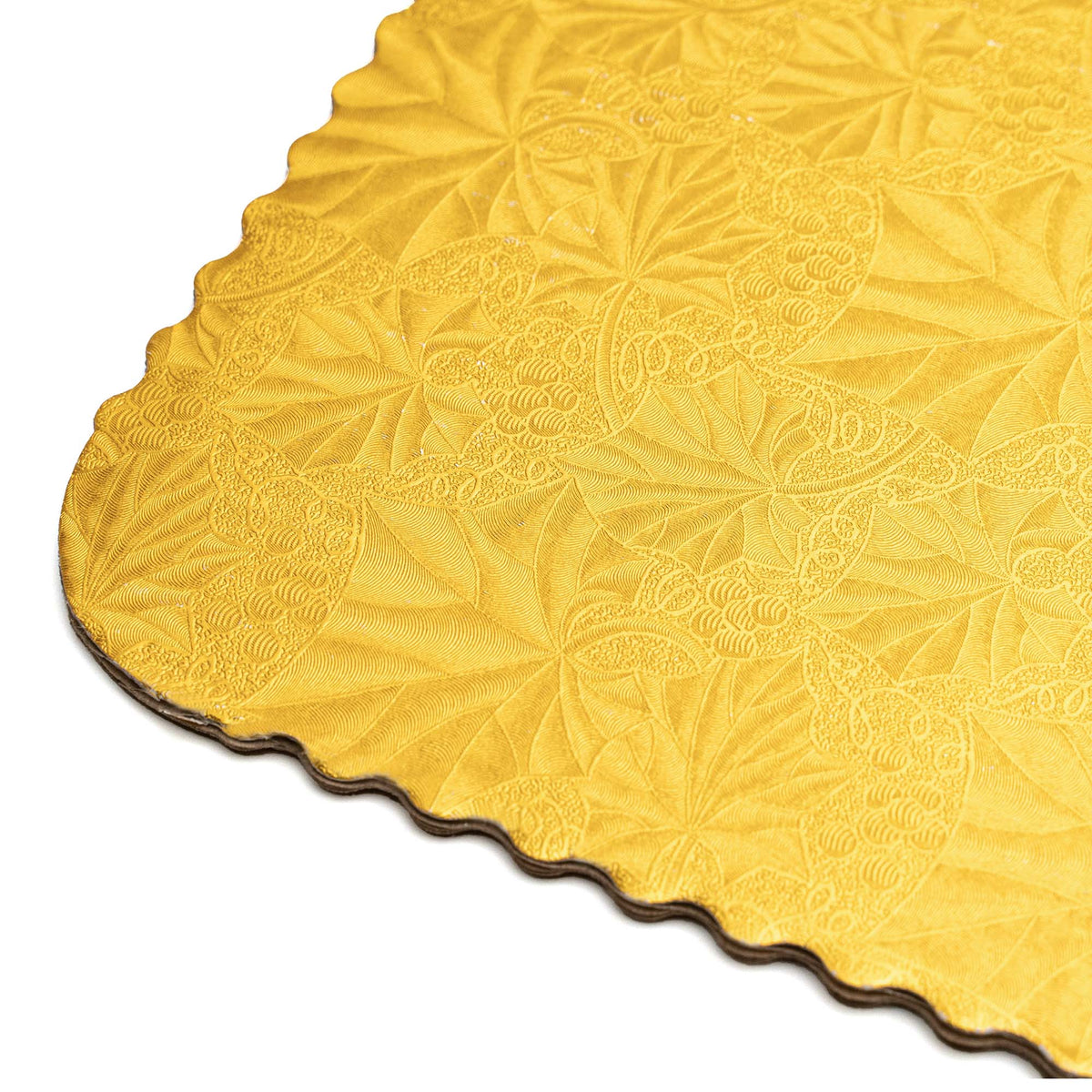 Filigree Scalloped Cake Board Half Sheet - Gold set of 6