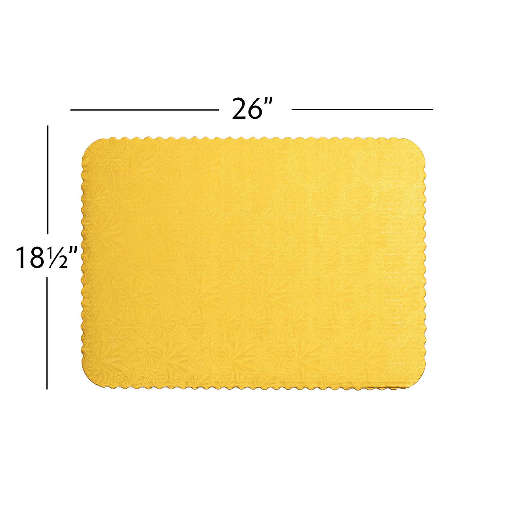 Filigree Scalloped Cake Board Full Sheet - Gold set of 3