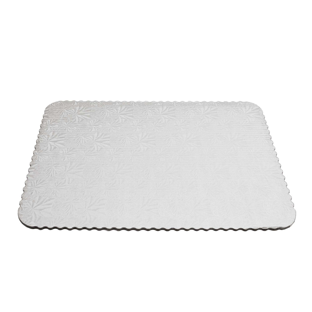 Filigree Scalloped Cake Board Full Sheet - Silver set of 3