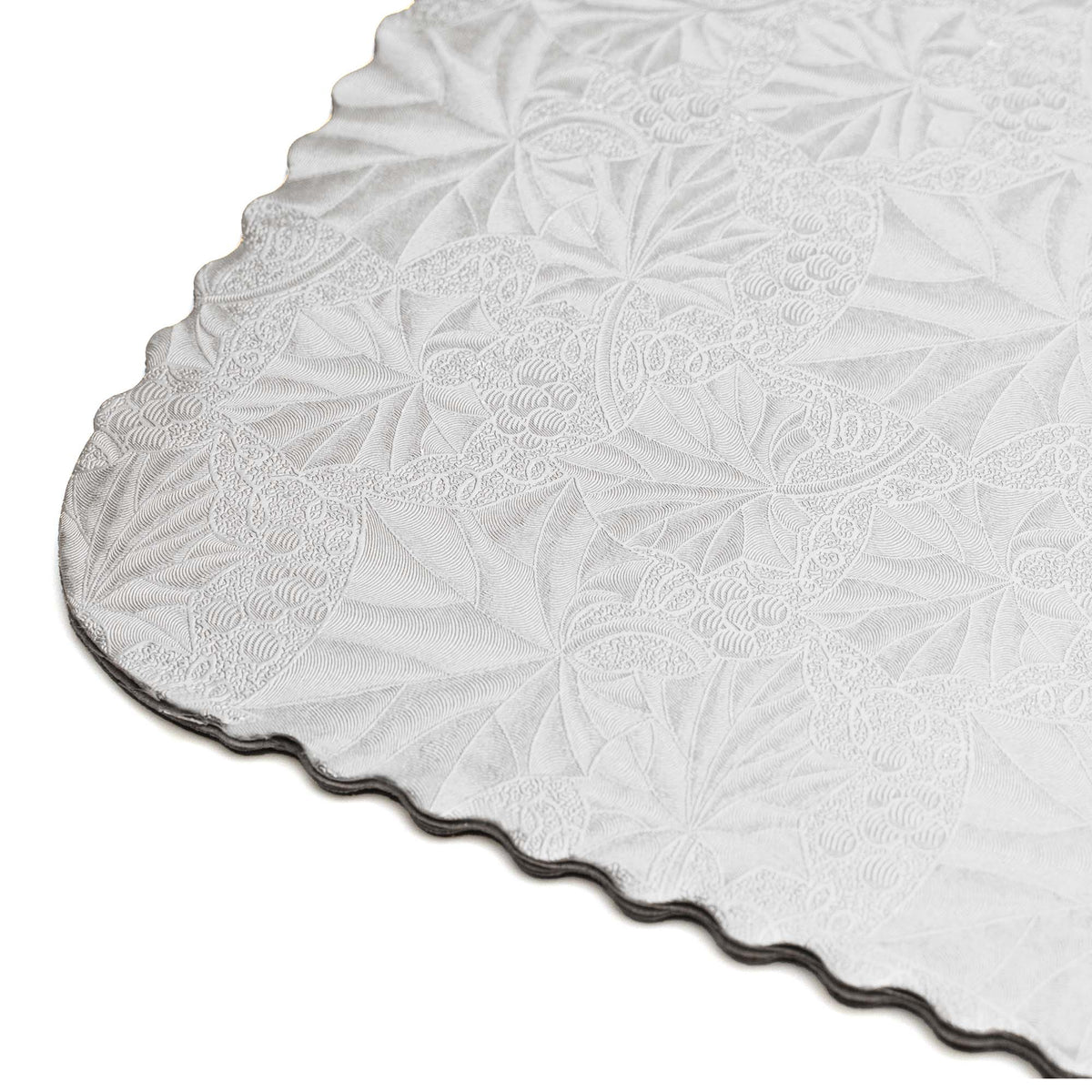 Filigree Scalloped Cake Board Full Sheet - Silver set of 3