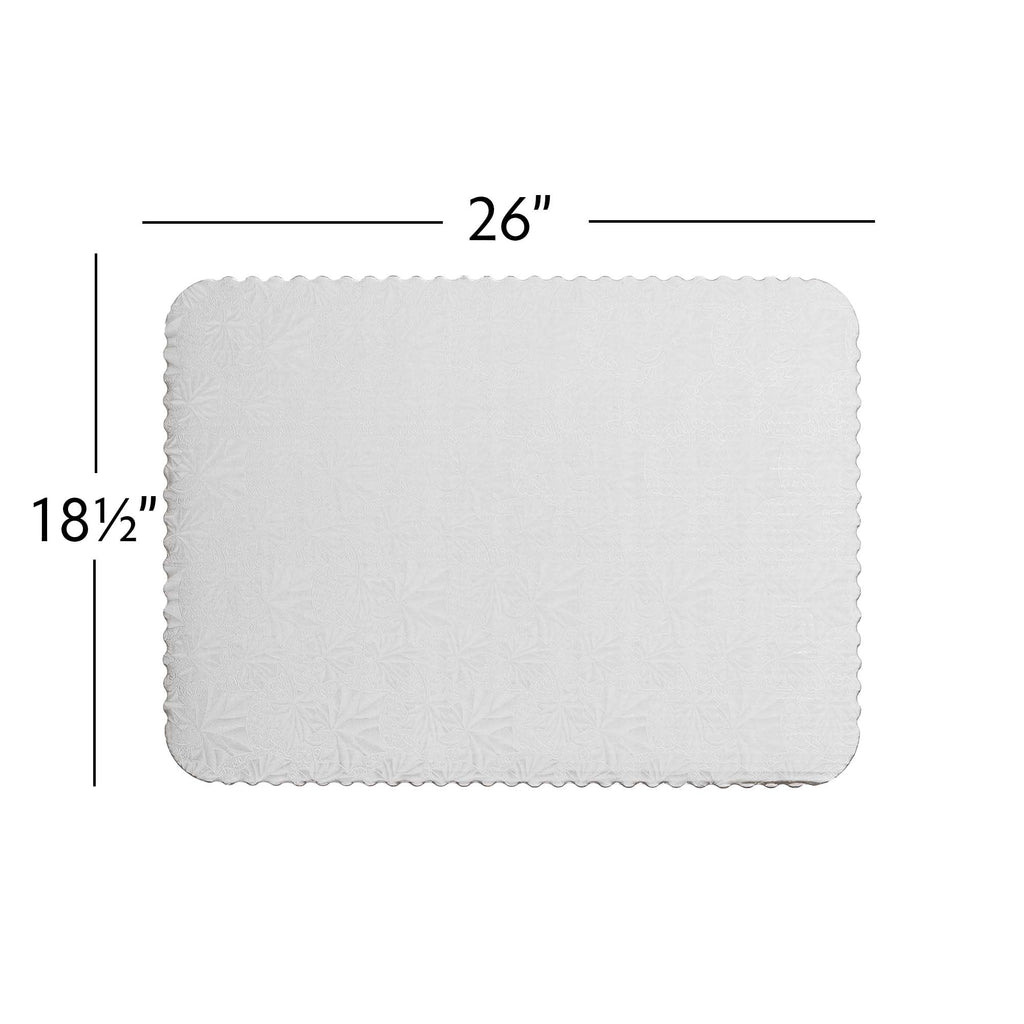 Filigree Scalloped Cake Board Full Sheet - Silver set of 3