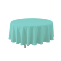 Round Polyester Table Cover - 108 Inch - Aqua