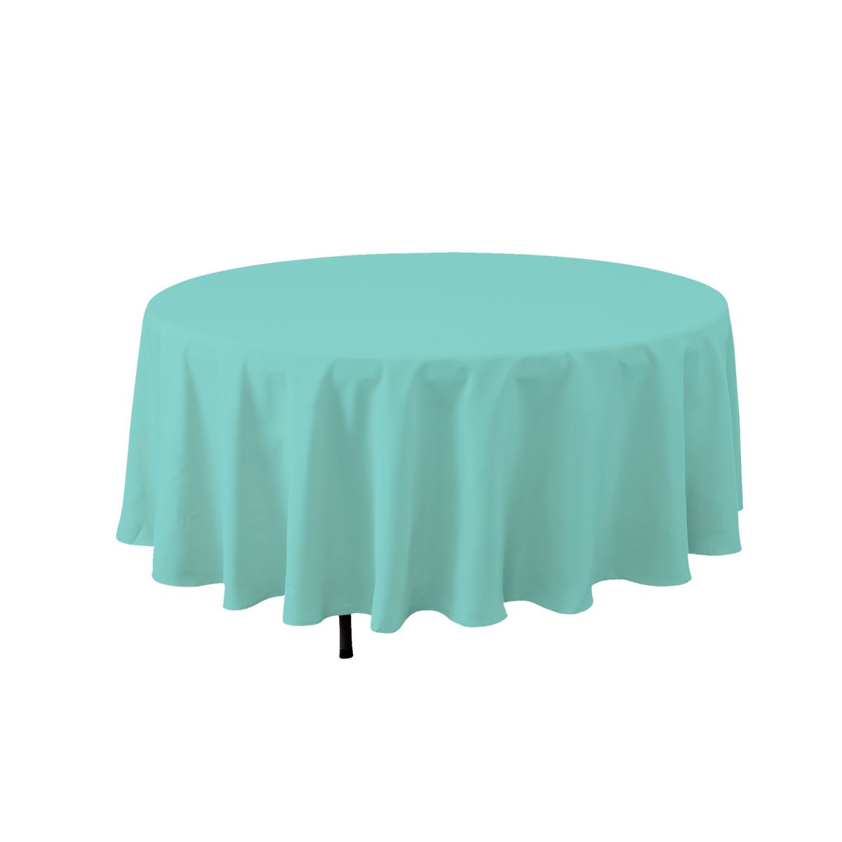 Round Polyester Table Cover - 108 Inch - Aqua