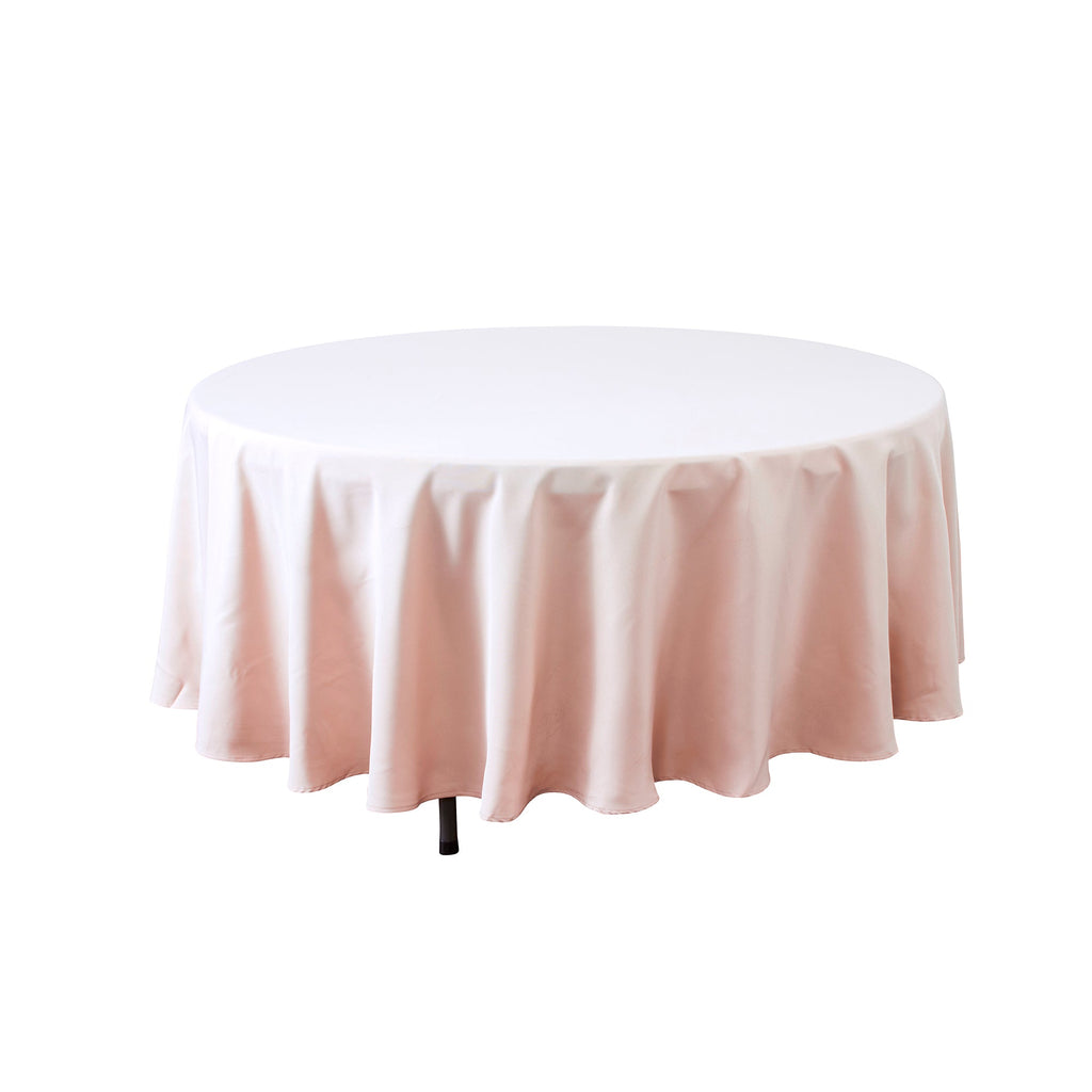 Round Polyester Table Cover - 108 Inch - Blush