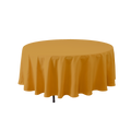 Round Polyester Table Cover - 108 Inch - Gold