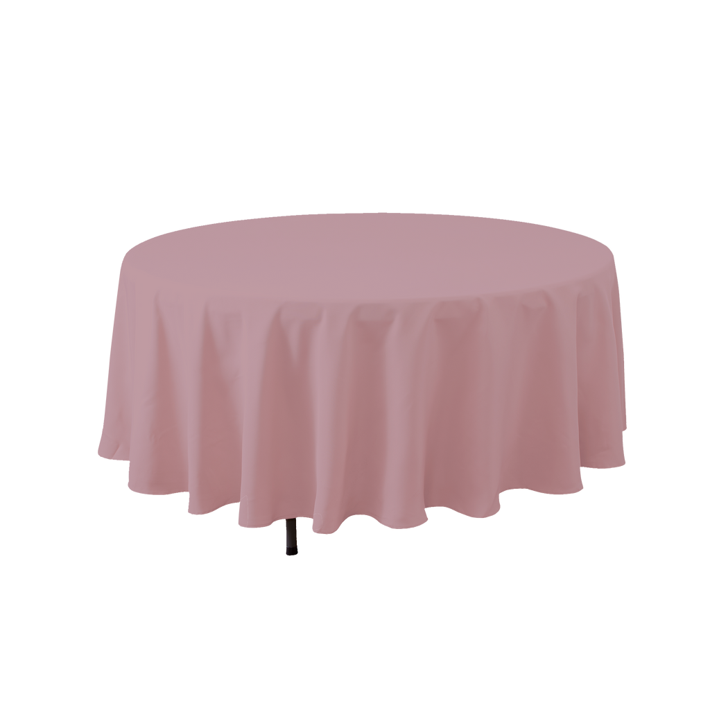 Round Polyester Table Cover - 108 Inch - Mauve