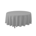 Round Polyester Table Cover - 108 Inch - Silver