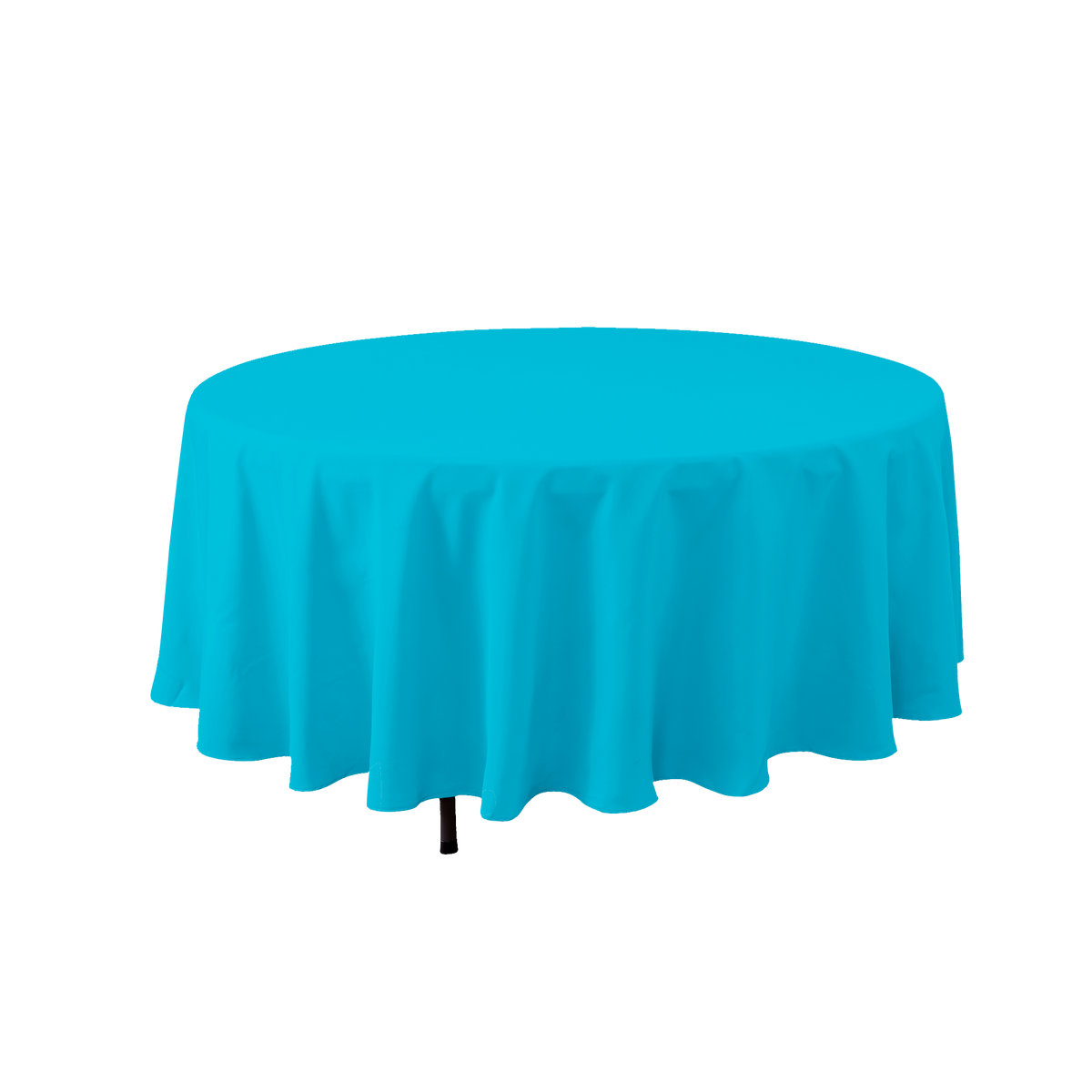 Round Polyester Table Cover - 108 Inch - Modern Blue