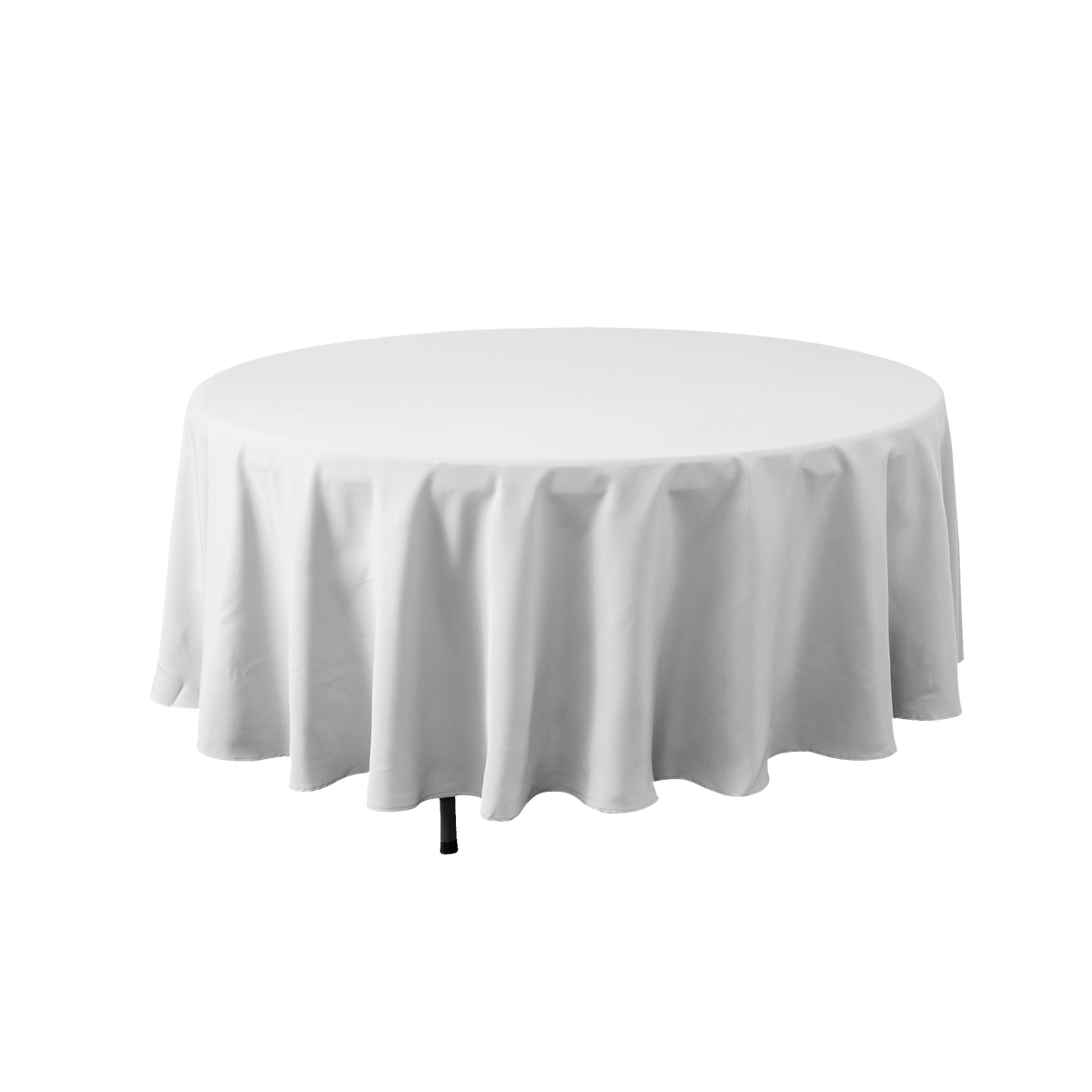Round Polyester Table Cover - 108 Inch - White