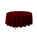 Round Polyester Table Cover - 120 Inch - Burgundy