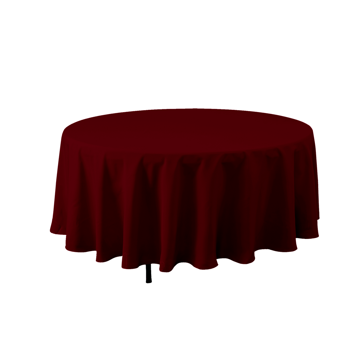 Round Polyester Table Cover - 120 Inch - Burgundy