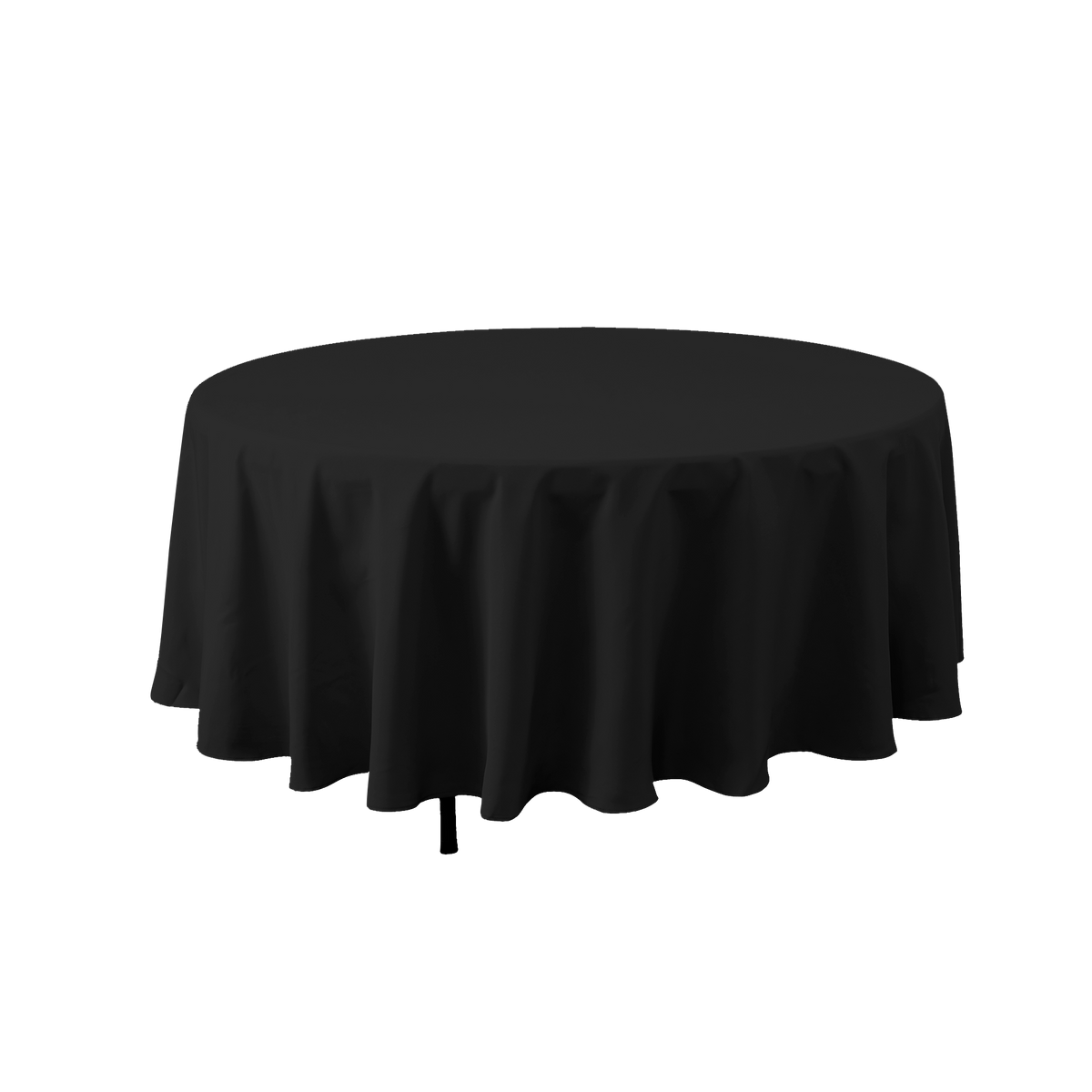 Round Polyester Table Cover - 120 Inch - Black
