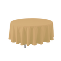Round Polyester Table Cover - 120 Inch - Champagne
