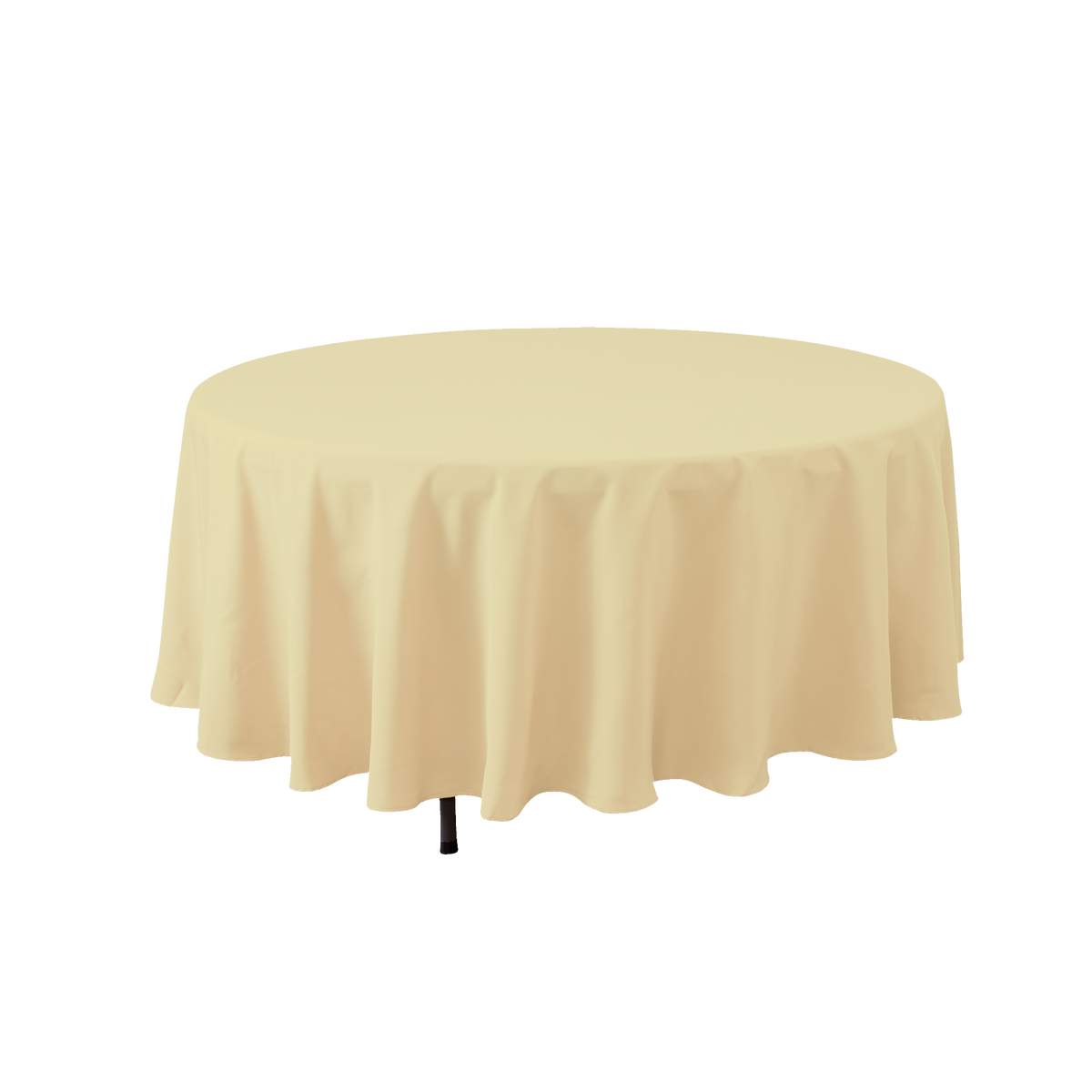 Round Polyester Table Cover - 120 Inch - Ivory