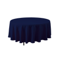 Round Polyester Table Cover - 120 Inch - Navy Blue