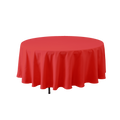 Round Polyester Table Cover - 120 Inch - Red