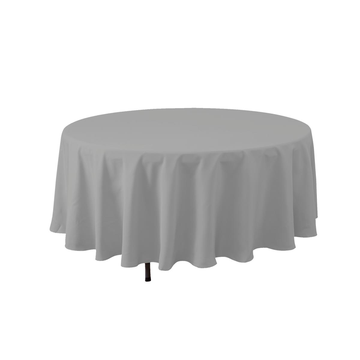 Round Polyester Table Cover - 120 Inch - Silver
