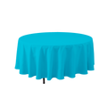 Round Polyester Table Cover - 120 Inch - Modern Blue