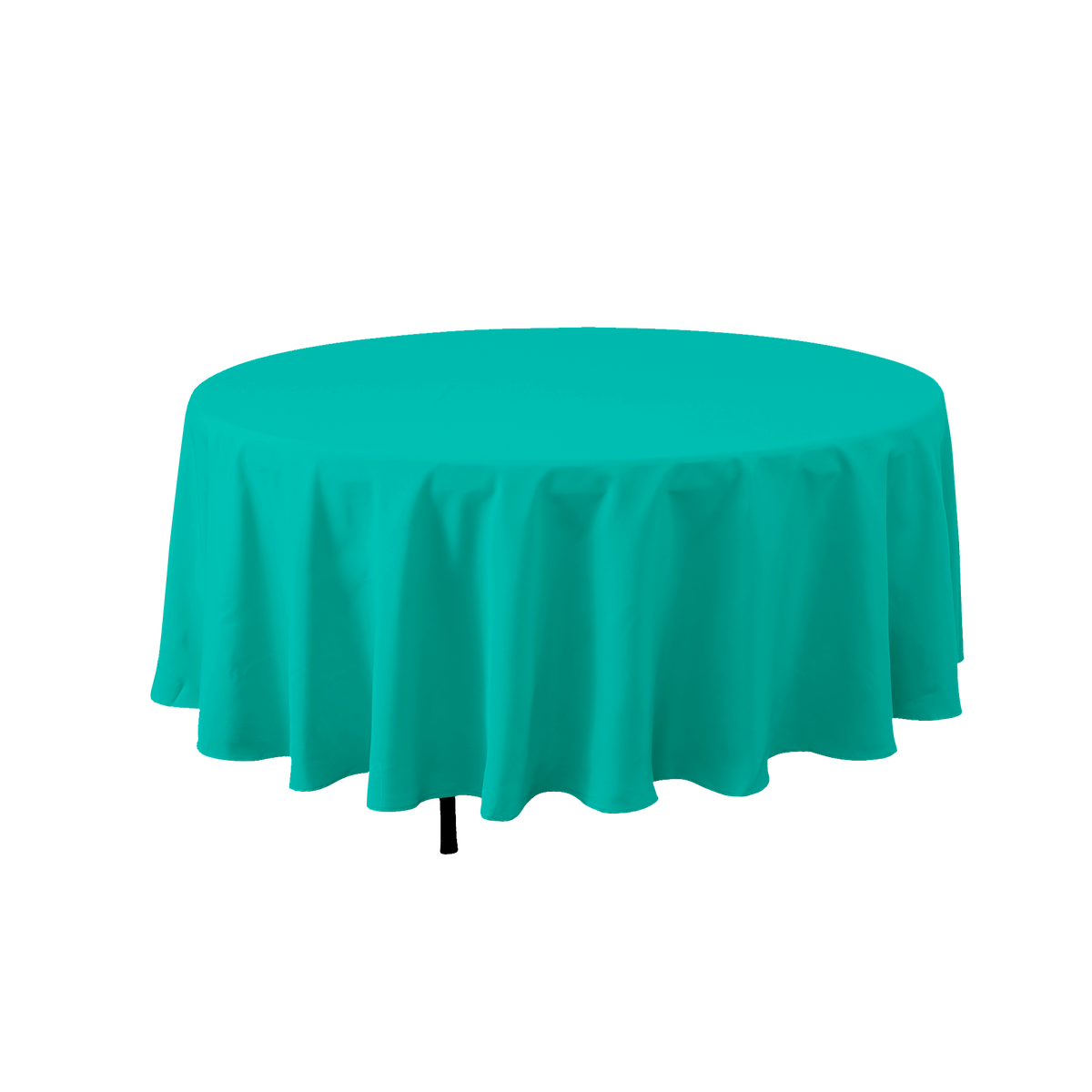 Round Polyester Table Cover - 120 Inch - Turquoise
