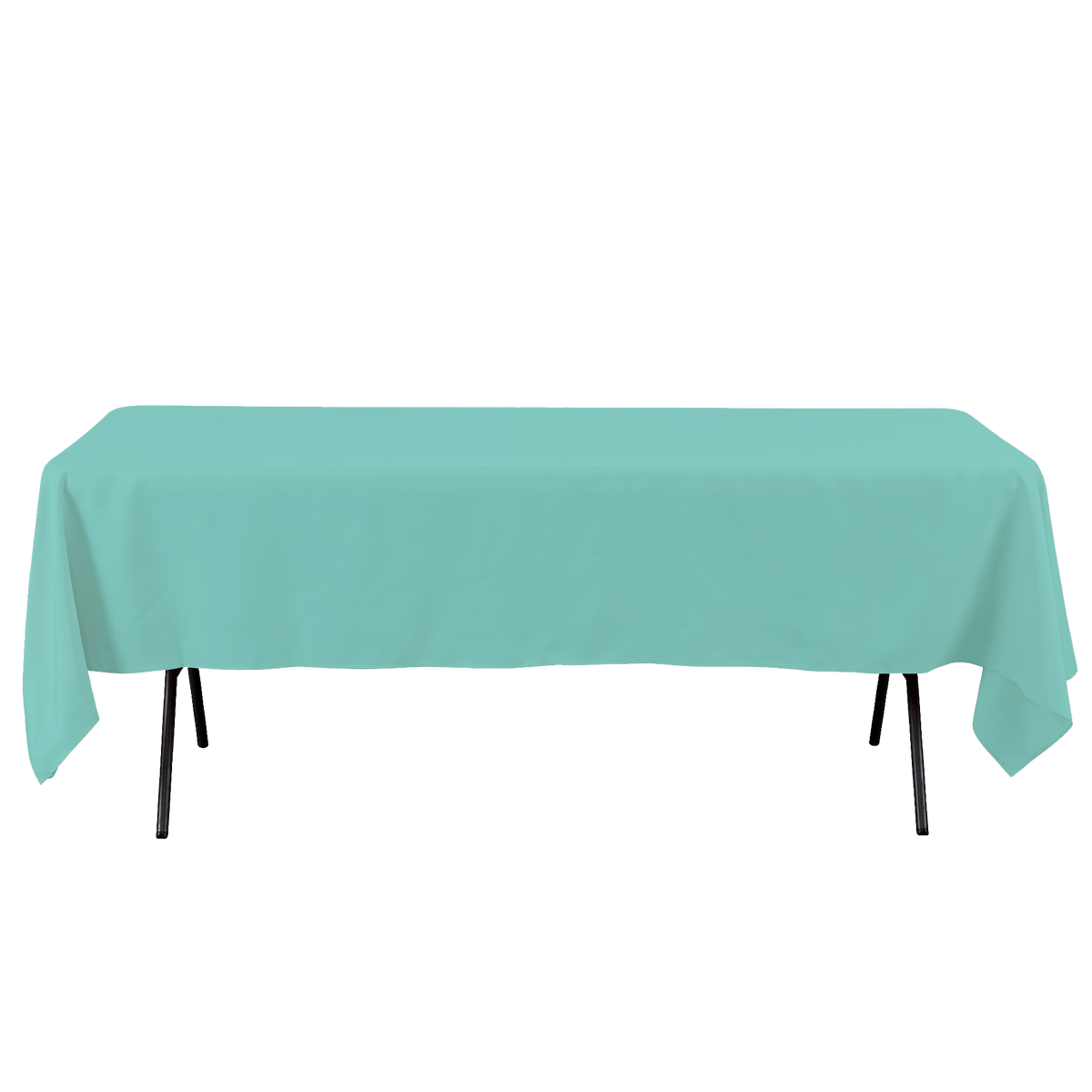 Rectangle Polyester Table Cover - 60 x 102 Inches - Aqua