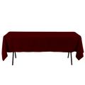 Rectangle Polyester Table Cover - 60 x 102 Inches - Burgundy