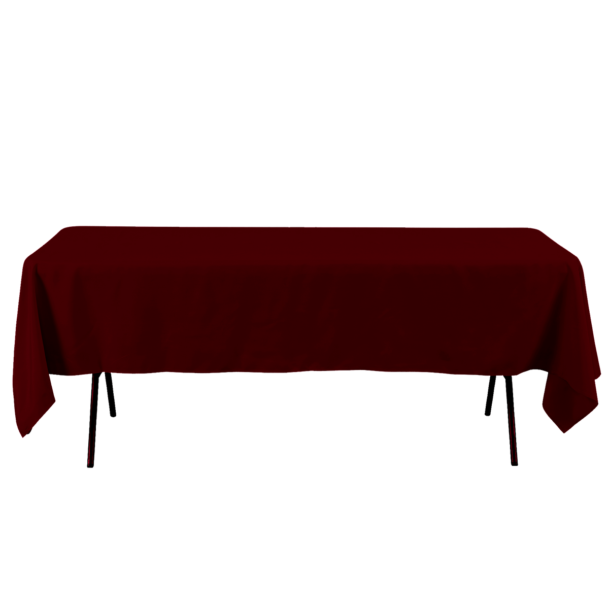 Rectangle Polyester Table Cover - 60 x 102 Inches - Burgundy