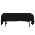 Rectangle Polyester Table Cover - 60 x 102 Inches - Black