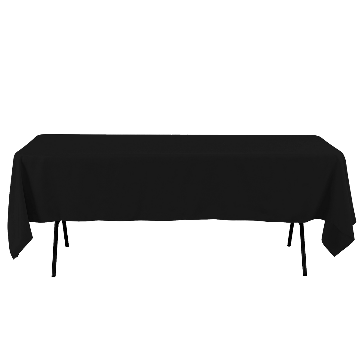 Rectangle Polyester Table Cover - 60 x 102 Inches - Black