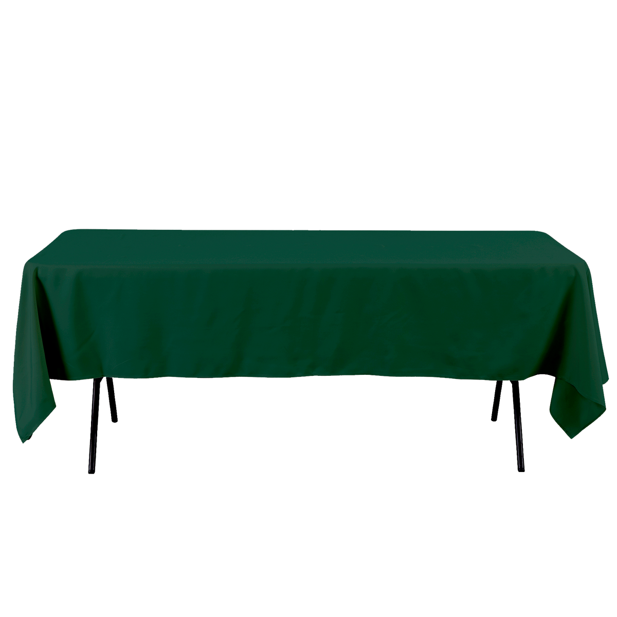 Rectangle Polyester Table Cover - 60 x 102 Inches - Forest Green
