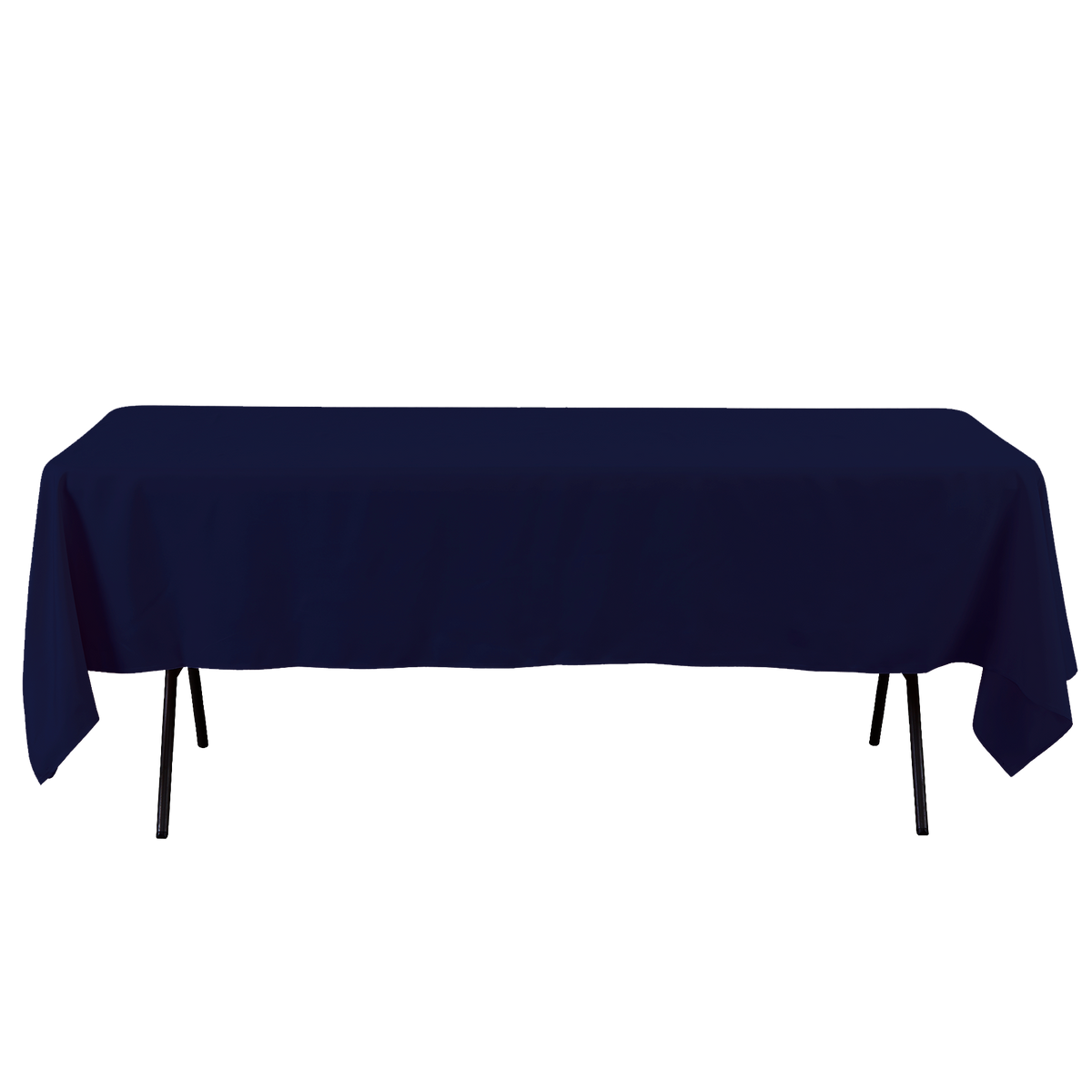 Rectangle Polyester Table Cover - 60 x 102 Inches - Navy Blue