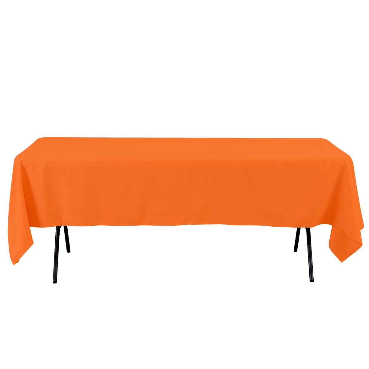 Rectangle Polyester Table Cover - 60 x 102 Inches - Orange