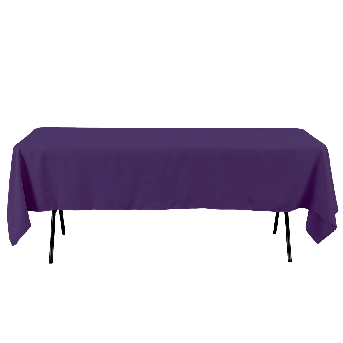 Rectangle Polyester Table Cover - 60 x 102 Inches - Purple