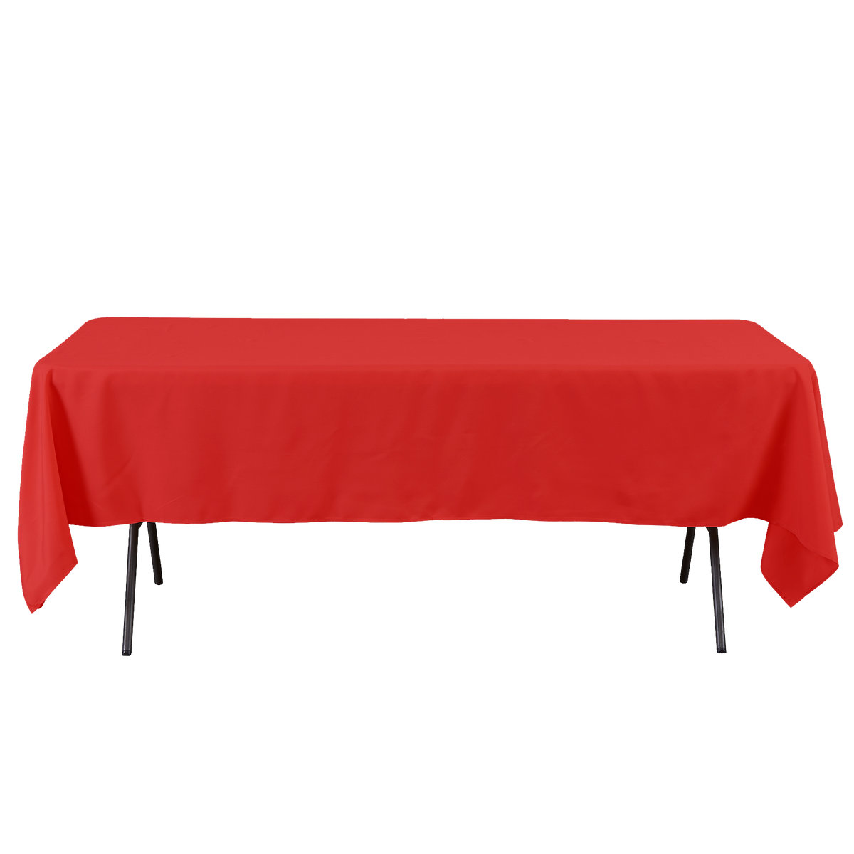 Rectangle Polyester Table Cover - 60 x 102 Inches - Red