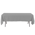 Rectangle Polyester Table Cover - 60 x 102 Inches - Silver