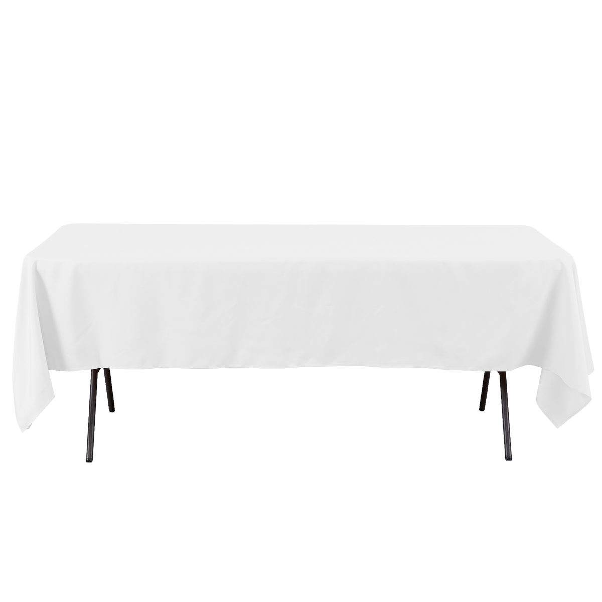Rectangle Polyester Table Cover - 60 x 102 Inches - White