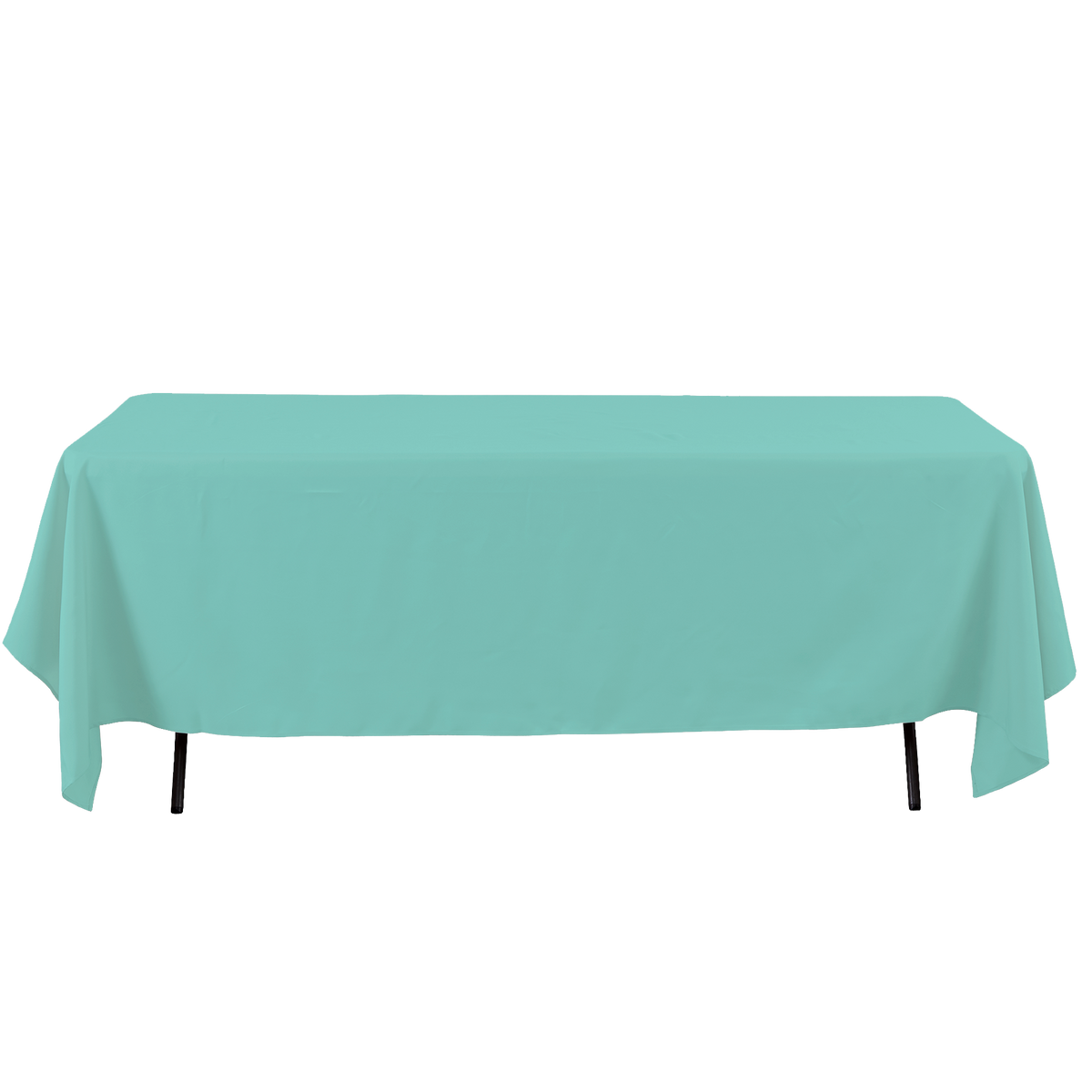 Rectangle Polyester Table Cover - 60 x 126 Inches - Aqua