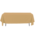 Rectangle Polyester Table Cover - 60 x 126 Inches - Champagne
