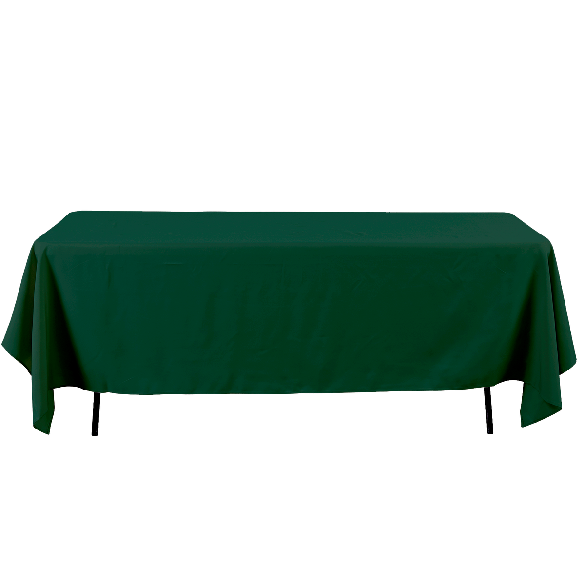 Rectangle Polyester Table Cover - 60 x 126 Inches - Forest Green