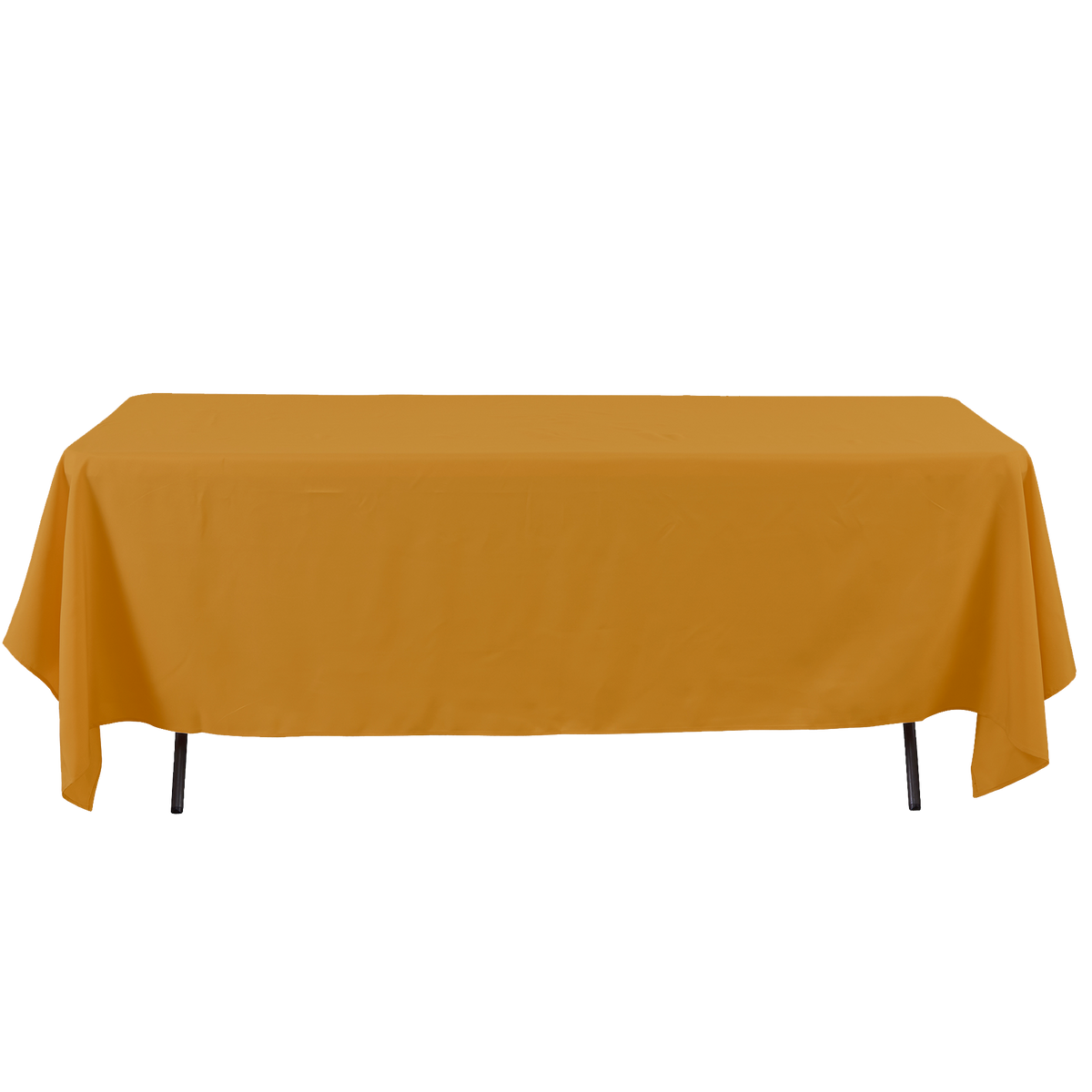 Rectangle Polyester Table Cover - 60 x 126 Inches - Gold