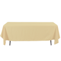 Rectangle Polyester Table Cover - 60 x 126 Inches - Ivory