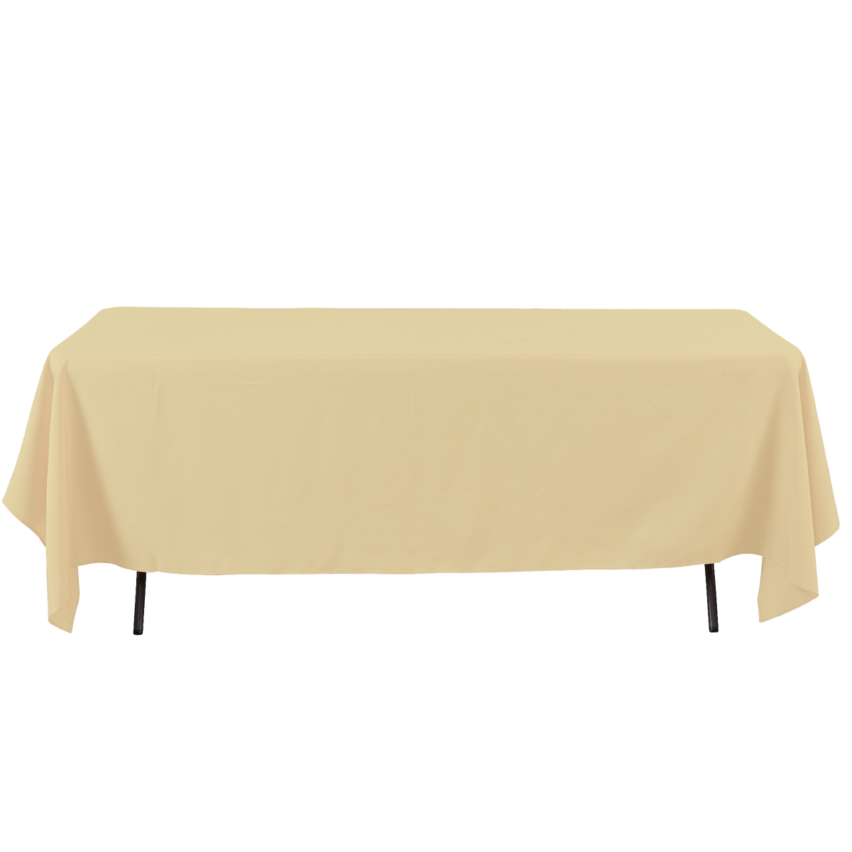 Rectangle Polyester Table Cover - 60 x 126 Inches - Ivory