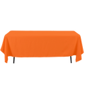 Rectangle Polyester Table Cover - 60 x 126 Inches - Orange