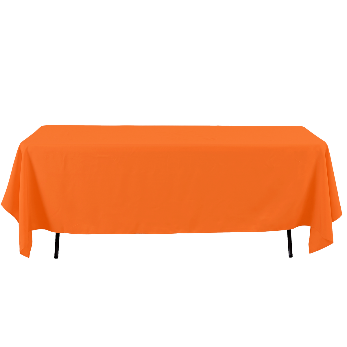 Rectangle Polyester Table Cover - 60 x 126 Inches - Orange