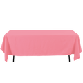 Rectangle Polyester Table Cover - 60 x 126 Inches - Pink