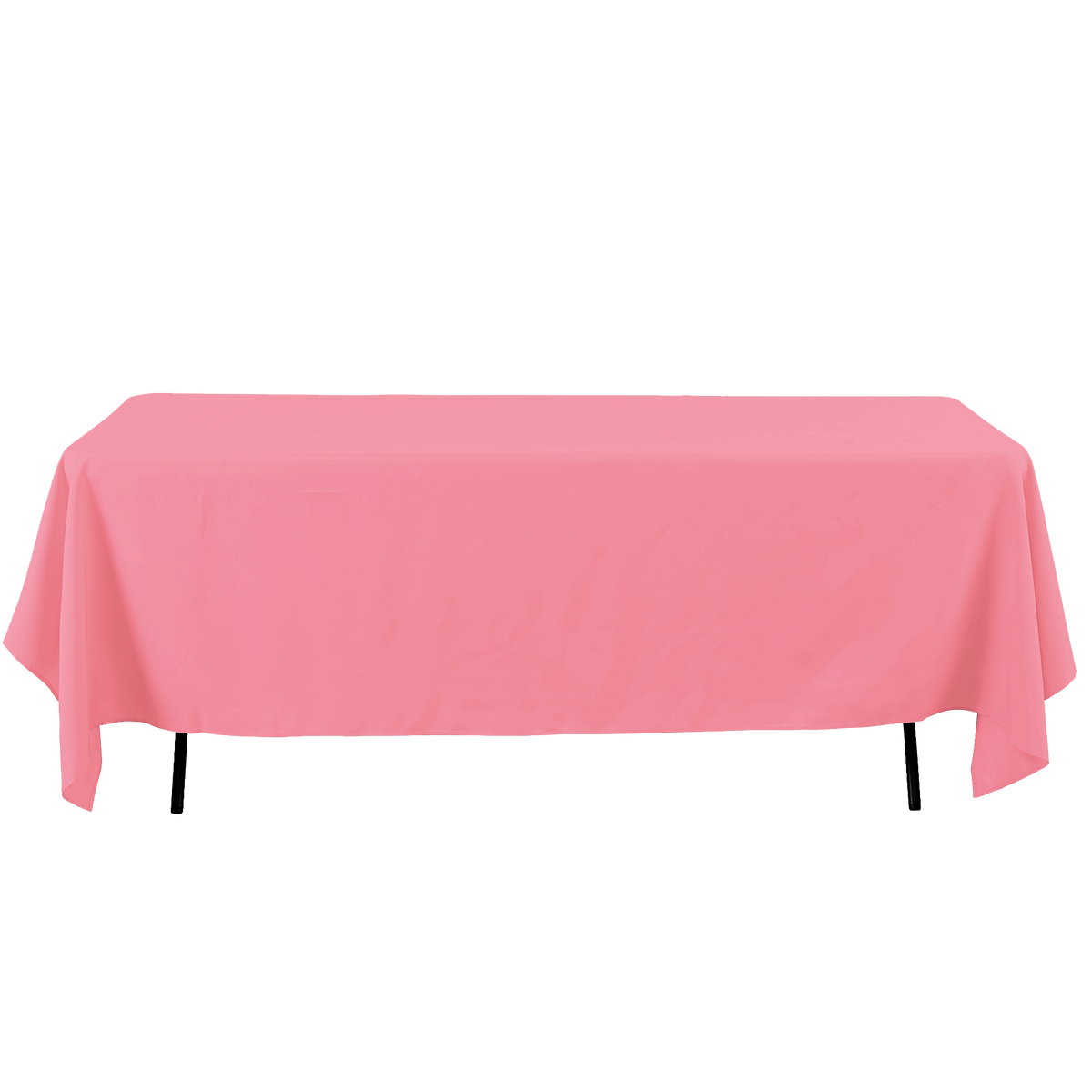 Rectangle Polyester Table Cover - 60 x 126 Inches - Pink