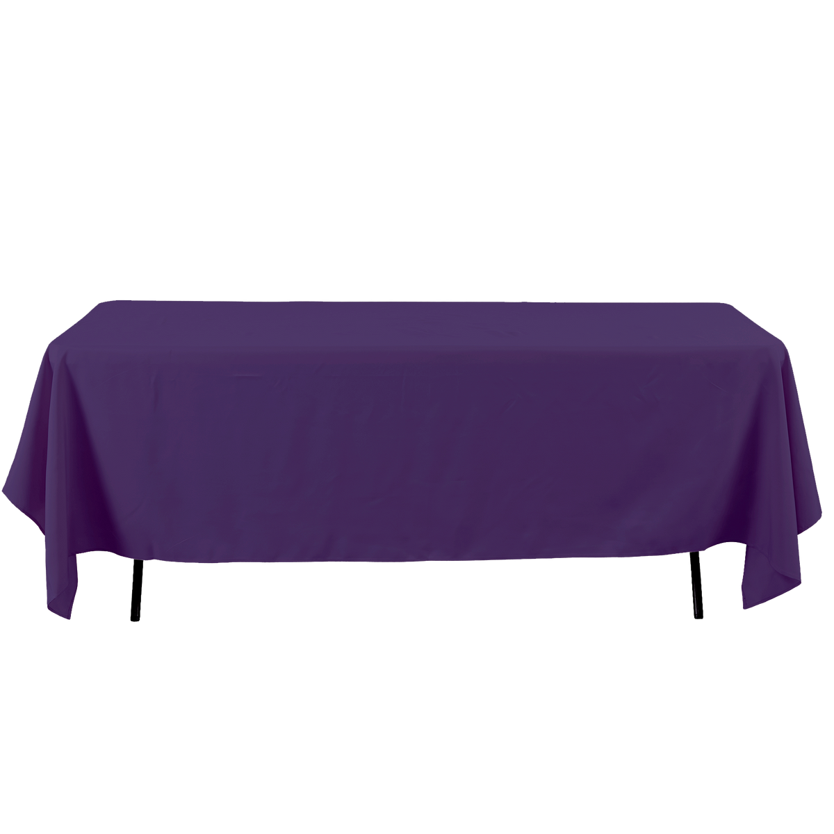 Rectangle Polyester Table Cover - 60 x 126 Inches - Purple
