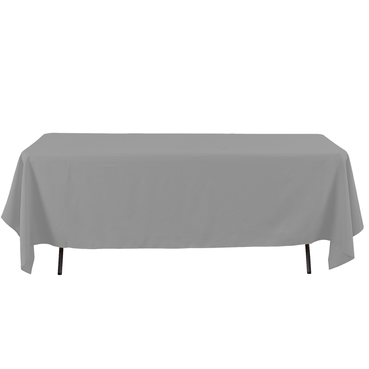 Rectangle Polyester Table Cover - 60 x 126 Inches - Silver
