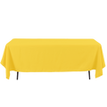 Rectangle Polyester Table Cover - 60 x 126 Inches - Yellow